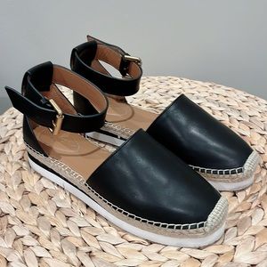 SEE BY CHLOE GLYN LEATHER ESPADRILLES